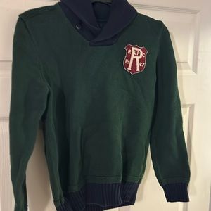 Polo Ralph Lauren boys size large 14-16 green & navy gently worn
